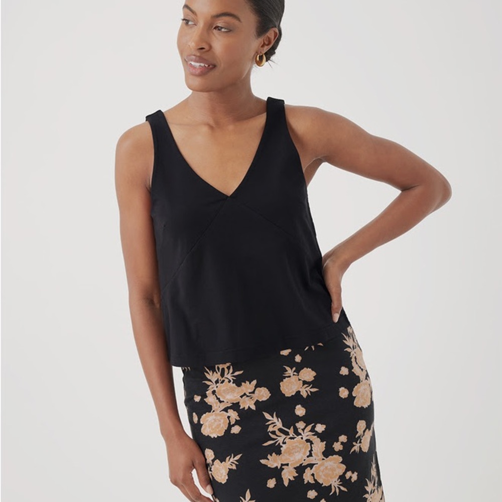 Pact Women's Luxe Jersey Elevated Tank Black - Size 3XL New With Tags! Organic
